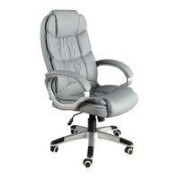 silla oficina giratoria polipiel gris