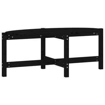 Mesa De Centro，mesa Auxiliar，mesa De Café De Madera Maciza De Pino Negro 118x63x45 Cm