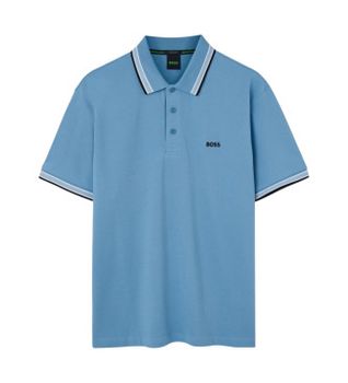 BOSS para hombre. 50469055 Polo Paddy azul (S), Casual, Algodón, Manga corta