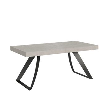 Mesa extensible 90x180/440 cm efecto madera cachemira, hierro