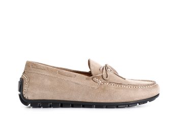 mocasines en piel de ante y lazo para hombre sand