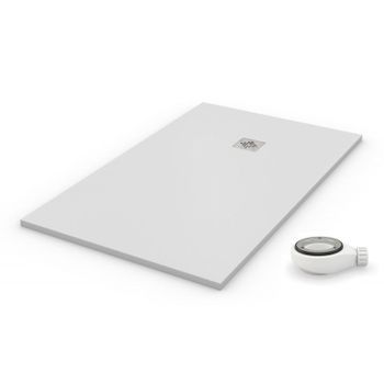 Plato De Ducha Natural Blanco - 75x180cm - Resina Con Cargas Minerales