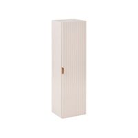 armario de bano de pared 4 estantes frentes acanalados tiradores dorados beige totorani
