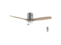 ventilador de techo - cecotec energysilence aero 5600 classic acero motor dc 40 w luz led 18 6 velocidades mando 3 aspas plateado