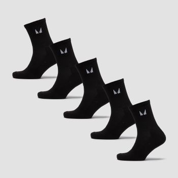 MP Unisex Crew Socks (5 Pack) - Black - UK 9-11