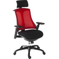 rapport mesh executive chair - red  black red