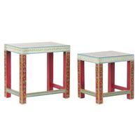 mesita auxiliar set 2 mango acrilico 45x30x45