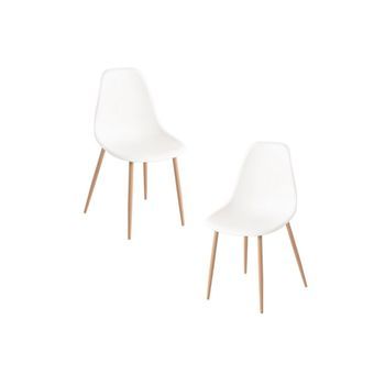 Pack 2 Sillas Mykle De Polipropileno 85*46*38 Cm - Blanco
