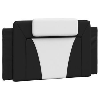Cabecero Cama Mueble De Dormitorio De Cama Acolchado Cuero Sintético 100 Cm Negro M02_0004369