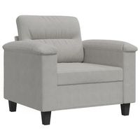 sillon de tela microfibra gris claro 60 cm