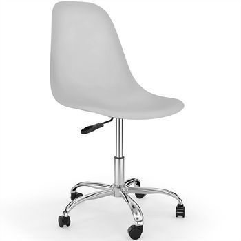 Silla De Oficina Con Ruedas - Silla De Escritorio Giratoria  - Denisse Blanco