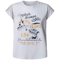 pepe jeans camiseta t-shirt pepe jeans valma blanc para mujer