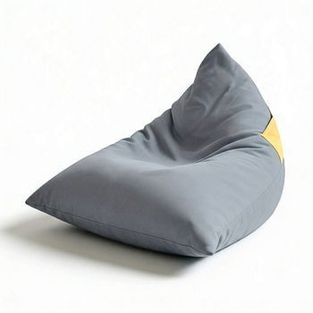 Aiire Puff Exterior Jardín con Relleno Incluido - Tejido Olefina Premium, Desenfundable y Lavable - Sofá Exterior para Playa, Terraza o Piscina - Bean Bag Chair Ligero Gris [75x65x55 cm]
