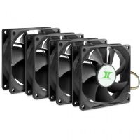 inter-tech 88887290 pack 4 ventiladores ipc 80mm negro