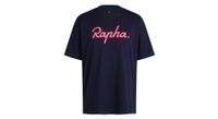 camiseta manga corta rapha cotton logo azul hombre