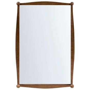 Espejo De Pared Con Marco De Madera De Paulownia Decorativo De Estilo Escandinavo Marrón Torteron