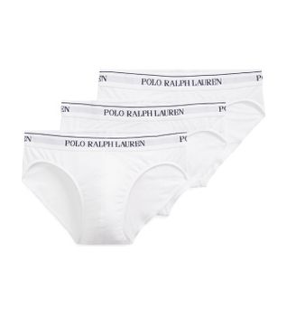 Polo Ralph Lauren para hombre. 714835884001 Pack de 3 slips Classic blanco (S), Homewear, Algodón