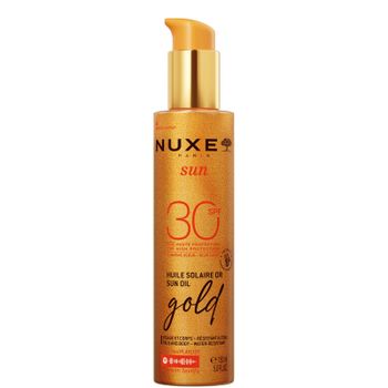 Nuxe Sun Aceite solar dorado con brillos SPF 30 150 ml
