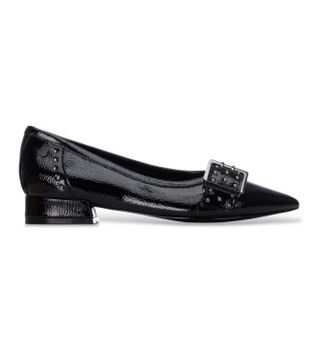 Carmela para mujer. 16439701-NEGRO Zapatos de Piel 164397 negro (38), Plano, Ninguno, Casual, Clásico, Charol