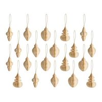 conjunto de 20 adornos navidenos colgantes bolas de navidad para el arbol de papel origami 3d beige altaelva