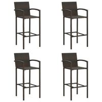 taburetes de cocina 4 unidades ratan sintetico marron vidaxl