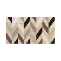 cabecero natural geometrico zig-zag granate 105x80cm - hecho a mano
