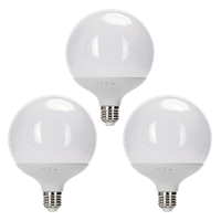aigostar - bombillas led e27 g120 globo 18w equivalente a 117w luz fria 6500k 1840 lumen cri 80 ahorro de energia no regulable 3 unidades