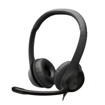 Logitech H390 Auriculares Estéreo con Micrófono con Supresión de Ruido USB-C funciona con Chromebook