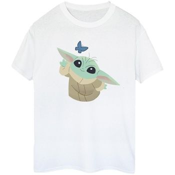 Disney Camiseta manga larga The Mandalorian Butterfly Catching para mujer