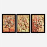 cuadro decorativo enmarcado 3sc45 multicolor 35x45 cm 3 piezas
