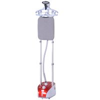 homcom plancha vertical para ropa 1800w temperatura 11 niveles centro de planchado vertical con deposito de 2l rojo   aosom espana
