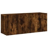 mueble para tv de pared roble ahumado 100x30x41 cm vidaxl