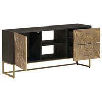 mueble de tv  mueble de salon  gabinete de tv con cajon con estante laton 105 x 30 x 50 cm