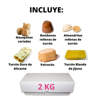 lote surtido turron y mazapan pack degustacion 2 kg con