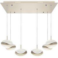 lampara de techo planett 6x8w led 3600lm 3300k l65xan30xalregcm champanhe