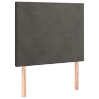 cabecero accesorio para dormir mueble de dormitorio 2 piezas 90 x 5 x 7888 cm tela de terciopelo gris oscuro tdl0206338