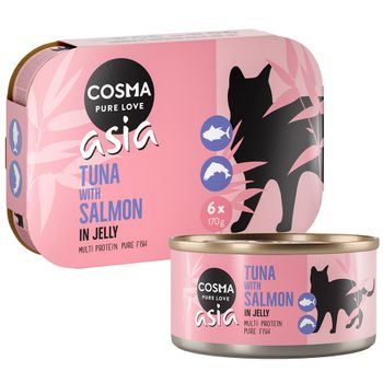 Cosma Asia en gelatina 24 x 170 g - Pack Ahorro - Atún con salmón