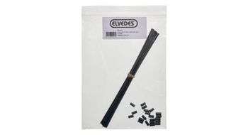 Kit elvedes con 10 cables de cambio de marcha compatible shimano super 240 mm   extremos de cable negros