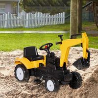 tractor a pedales para ninos de 3 anos con pala delantera homcom