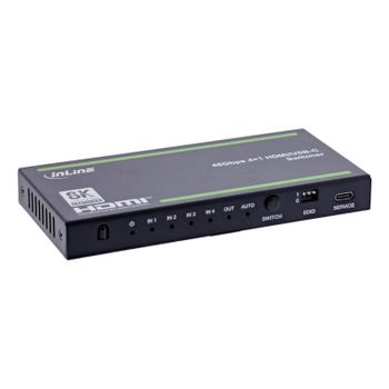 Conmutador de vídeo InLine 57885B HDMI 2.1 5 puertos 8K