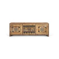mueble de tv fabricado a mano en madera de mango 150cm