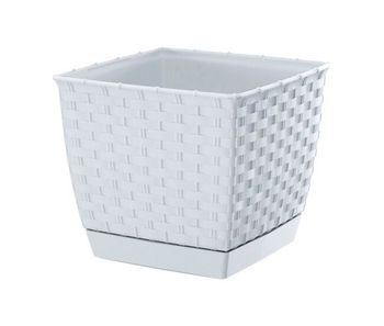 Maceta ratolla square 2,5l., dimensiones (mm) 165x165x142, color blanco