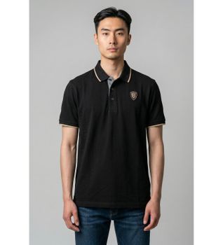 Blauer para hombre. 26SBLUT02288 Polo Damon negro (S), Casual, Algodón, Manga corta