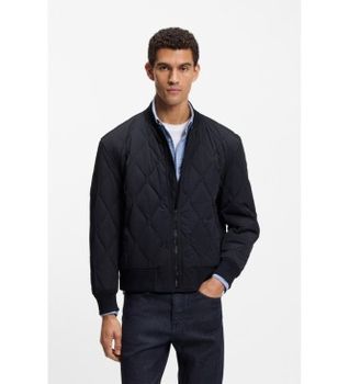 BOSS para hombre. 50543619 Cazadora Osnape marino (54), Casual, Poliéster