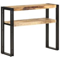 mesa consola de madera de mango rugosa 90x30x75 cm vidaxl