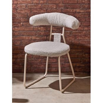 Silla Kirk Rizo Suave Beige 58x58x76 Cms