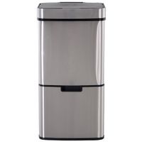 cubo de basura 42x30x81cm gris