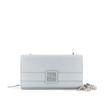 cartera grande con solapa efecto piel granulada sky