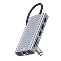estacion de acoplamiento ult 10-en-1 tipo c con usb30 usb20 4k hd2 pd100w 1000m rj45 sdtf30 adaptador divisor multi