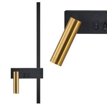 Lámpara De Pared App1439-w Black Gold